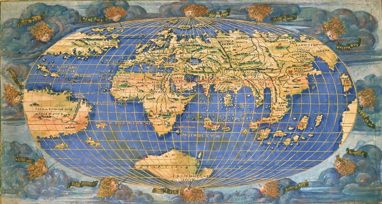Wereldkaart door Francesco Rosselli