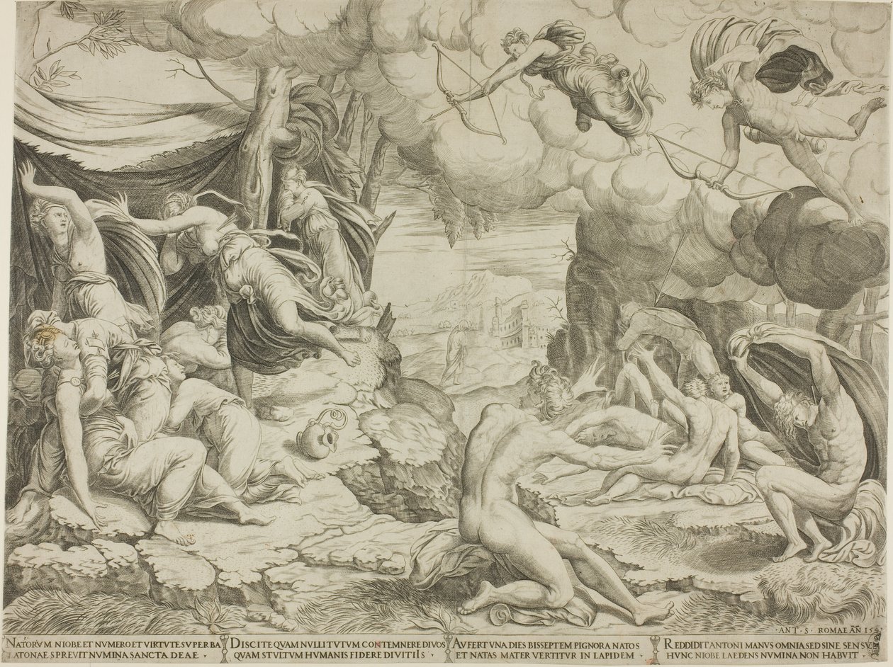 De Dood van de Kinderen van Niobe door Francesco Salviati