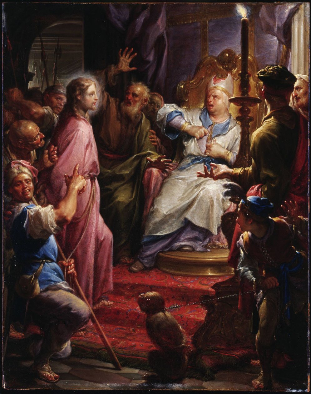 Christus voor Kajafas door Francesco Trevisani