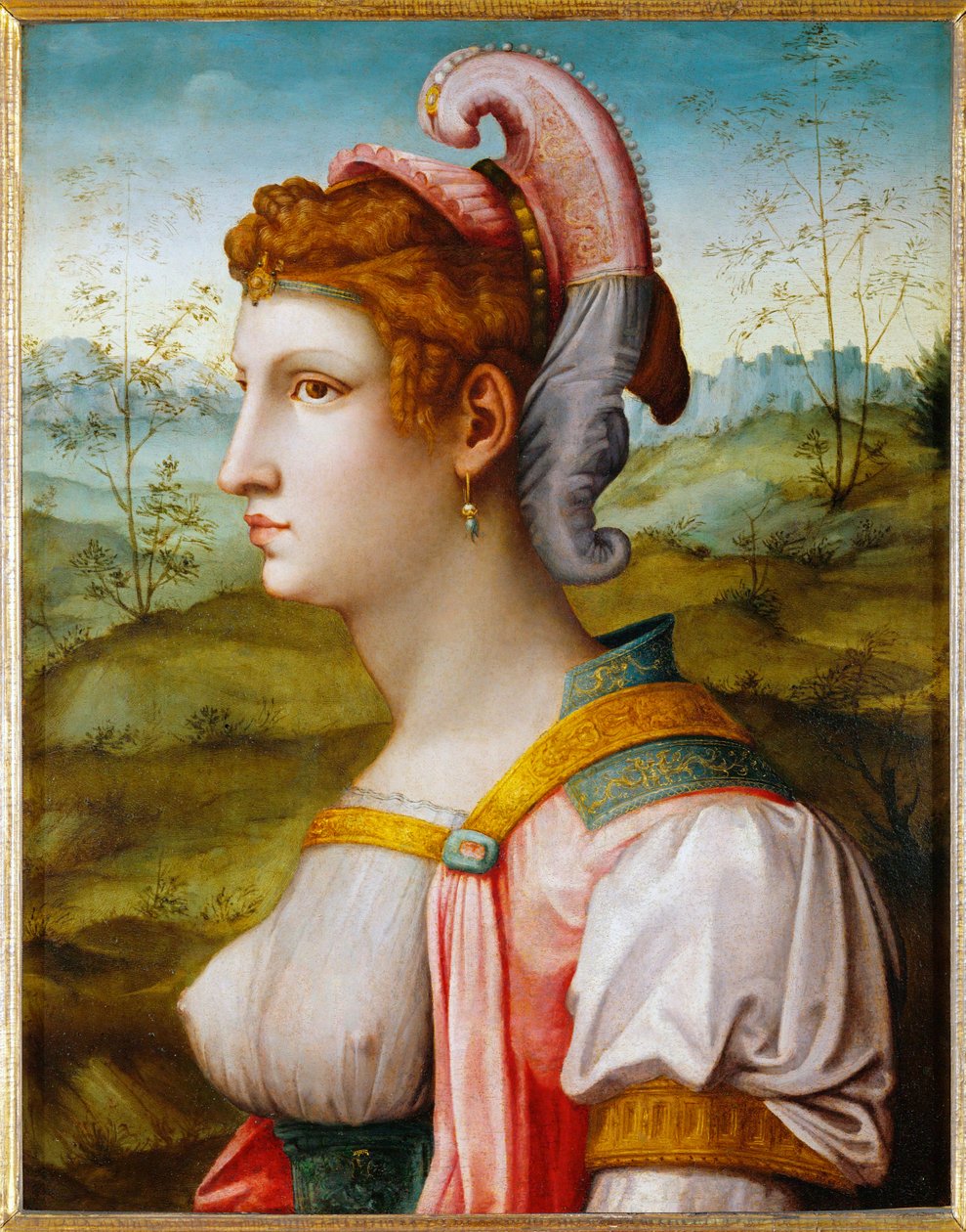 Sibille, tweede kwart 16e, ca.1525-50 (schilderij op hout) door Francesco Ubertini Il Bacchiacca