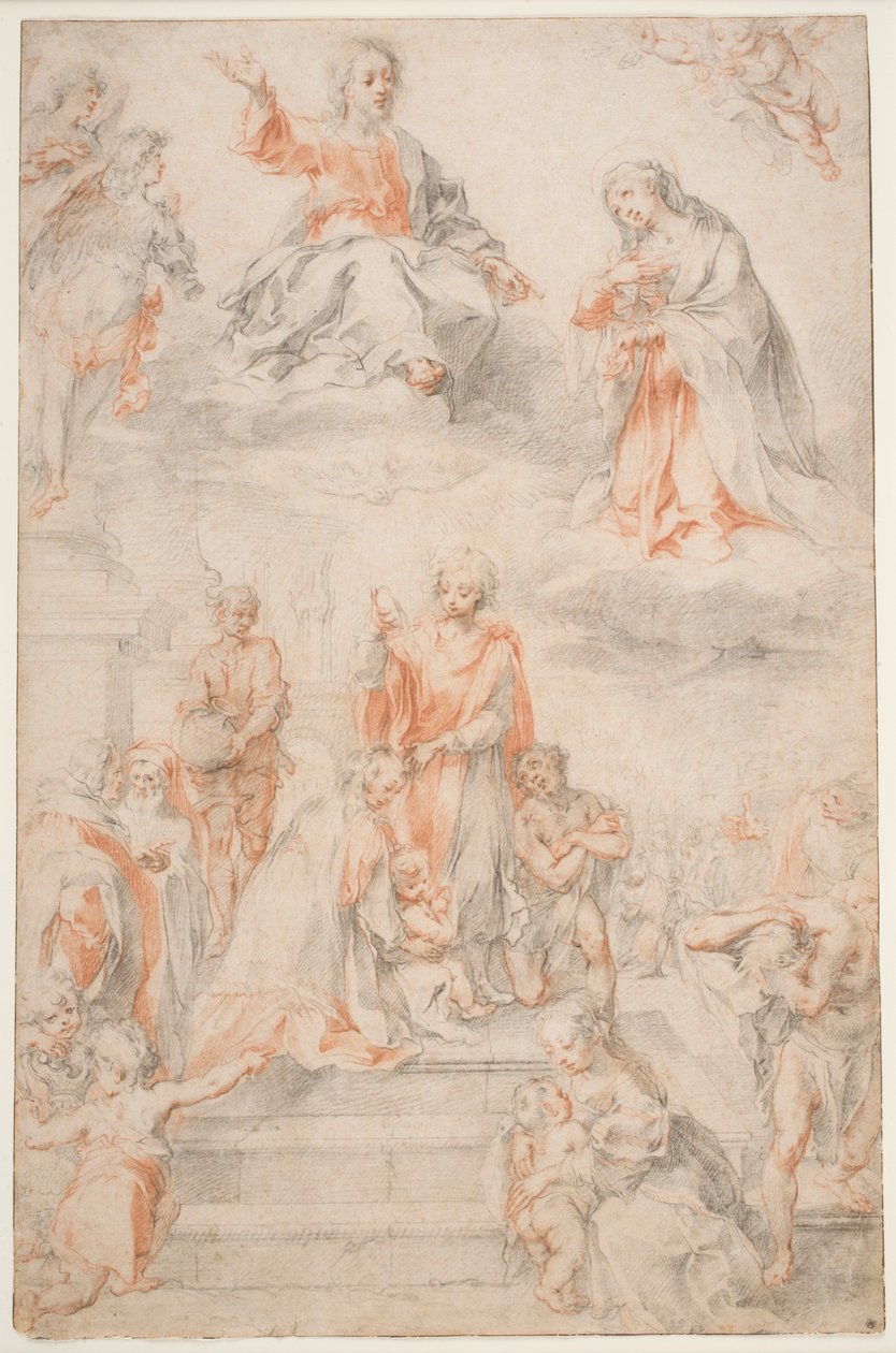 Sint Ansano doopt de Sienese, ca. 1593 door Francesco Vanni