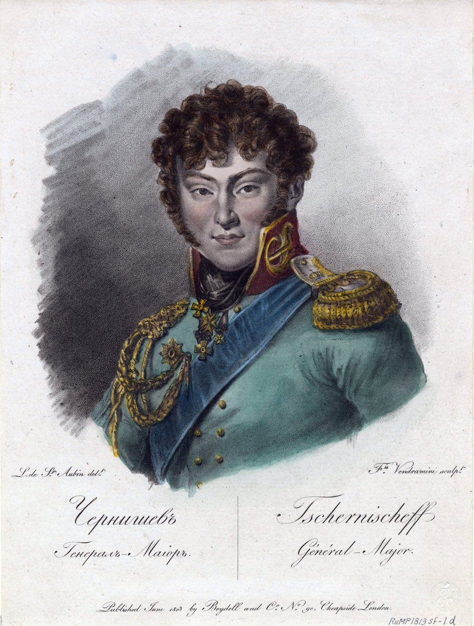 Portret van graaf Alexander Ivanovich Chernyshov door Francesco Vendramini