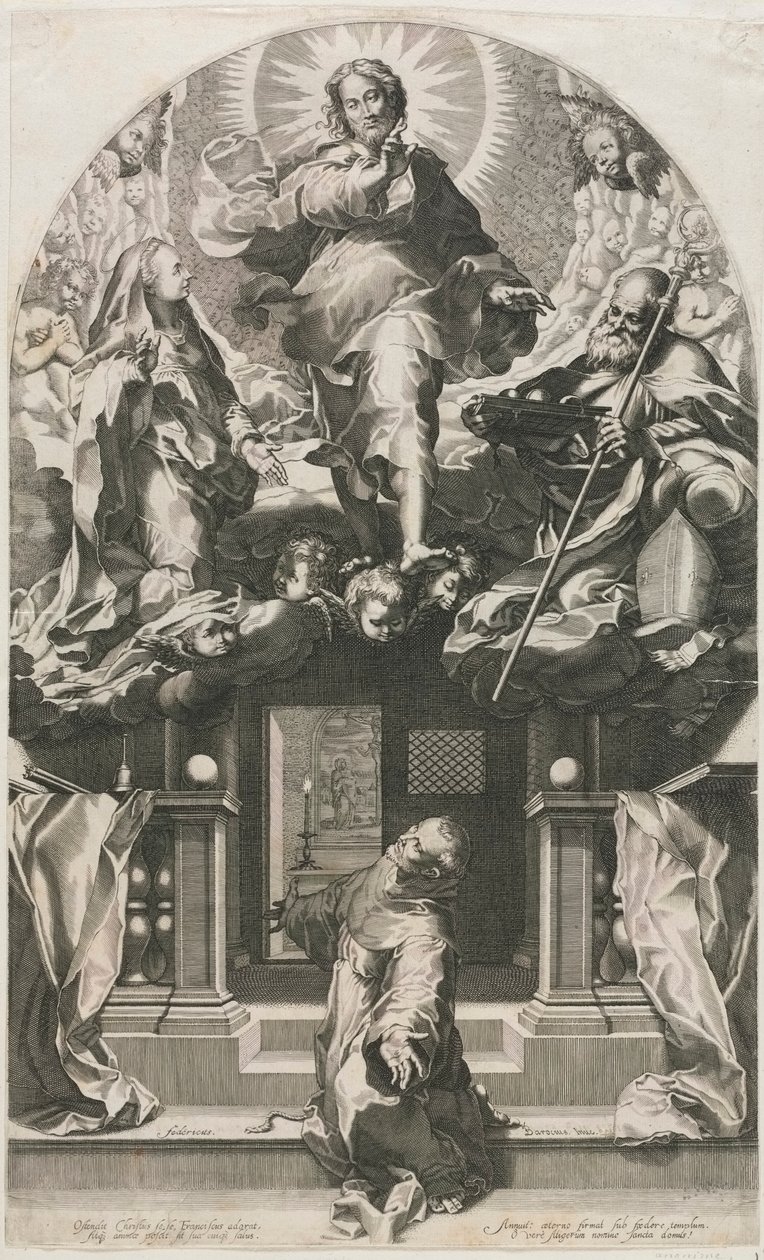 De Extase van St. Franciscus door Francesco Villamena