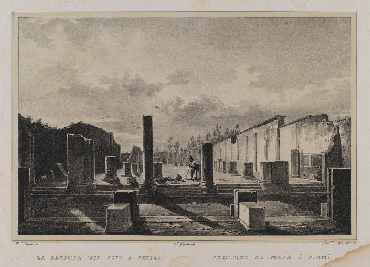 De basiliek van het Forum in Pompeii door Francesco Wenzel