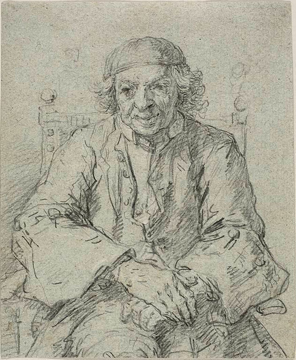 Portret van een oude man door Francesco Zuccarelli