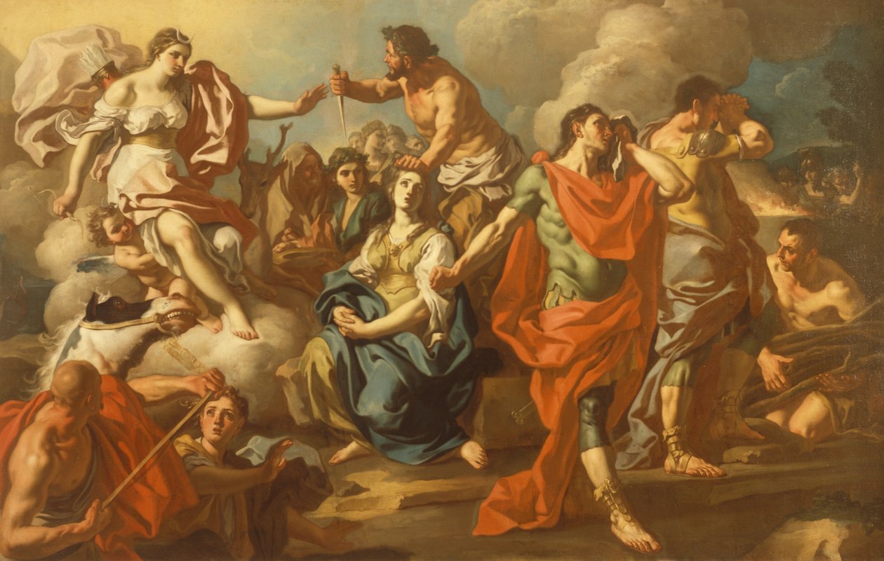 Het Offer van Iphigenia door Francesco de Mura