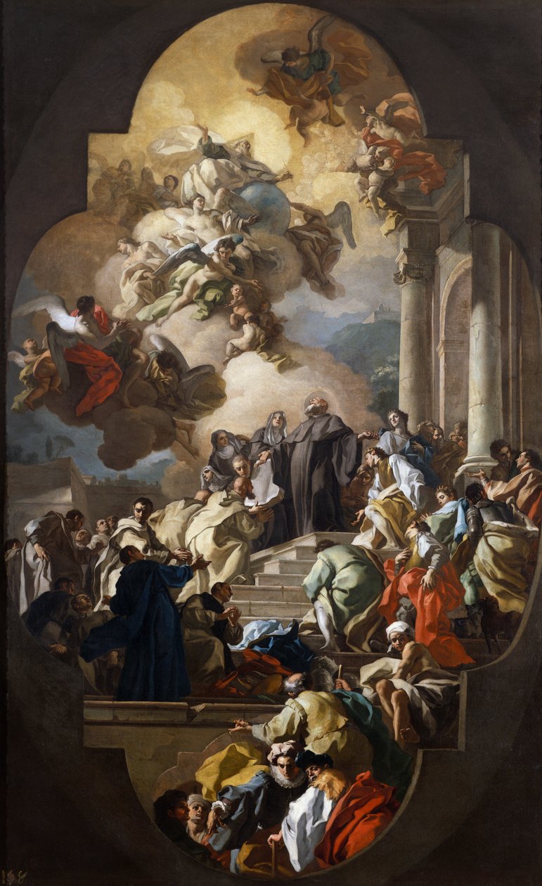 Visioen van St. Benedictus door Francesco de Mura