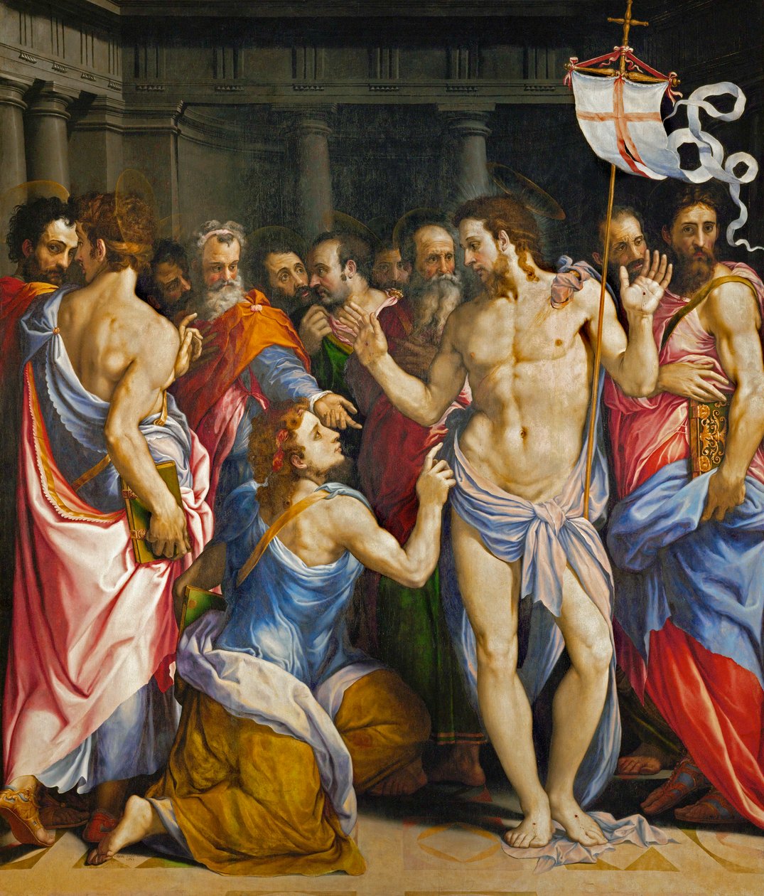 Twijfelt aan Thomas ... door Francesco de Rossi (circle of) Salviati