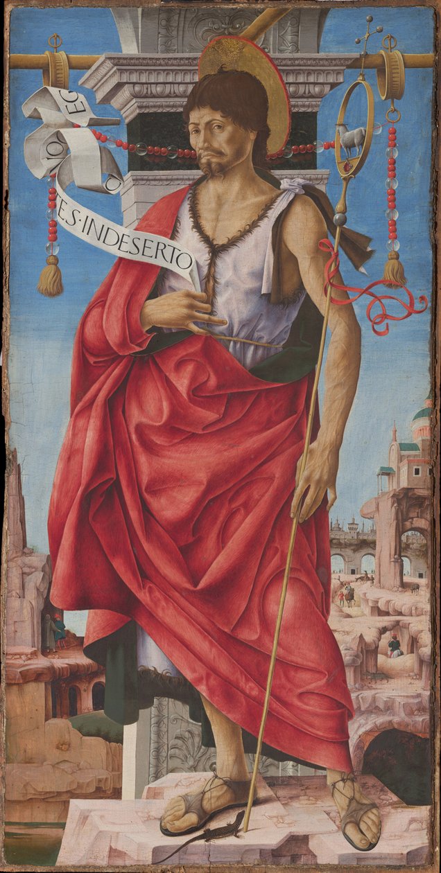 Polittico Griffoni: Sint Johannes de Doper, ca. 1472-1473 door Francesco del Cossa