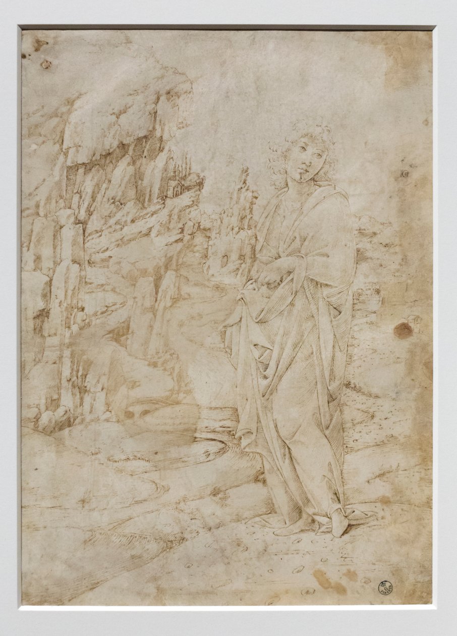 Jonge man in een rotsachtig landschap, c.1475-80 door Francesco di Giorgio Martini