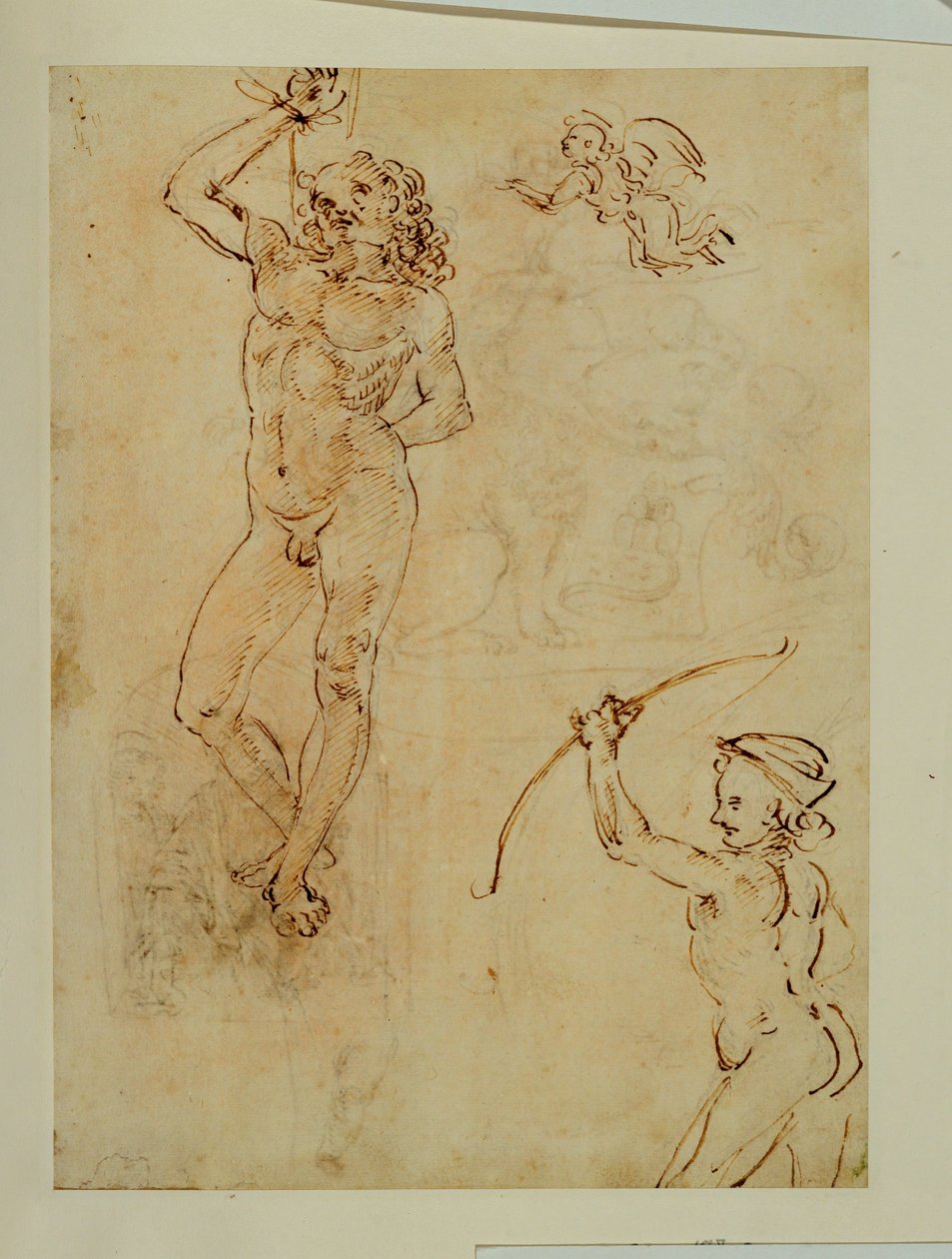 Schets voor een martelaarschap van Sint Sebastiaan ... door Francesco di Simone (attr. to)