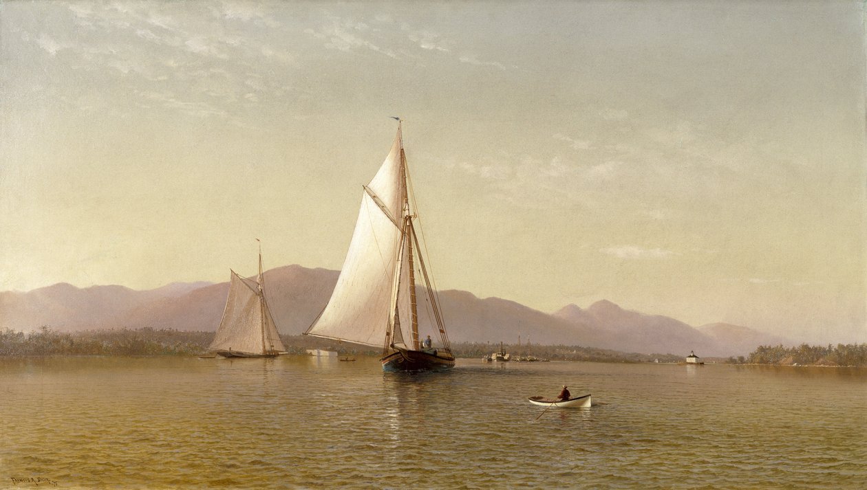 De Hudson bij de Tappan Zee door Francis Augustus Silva