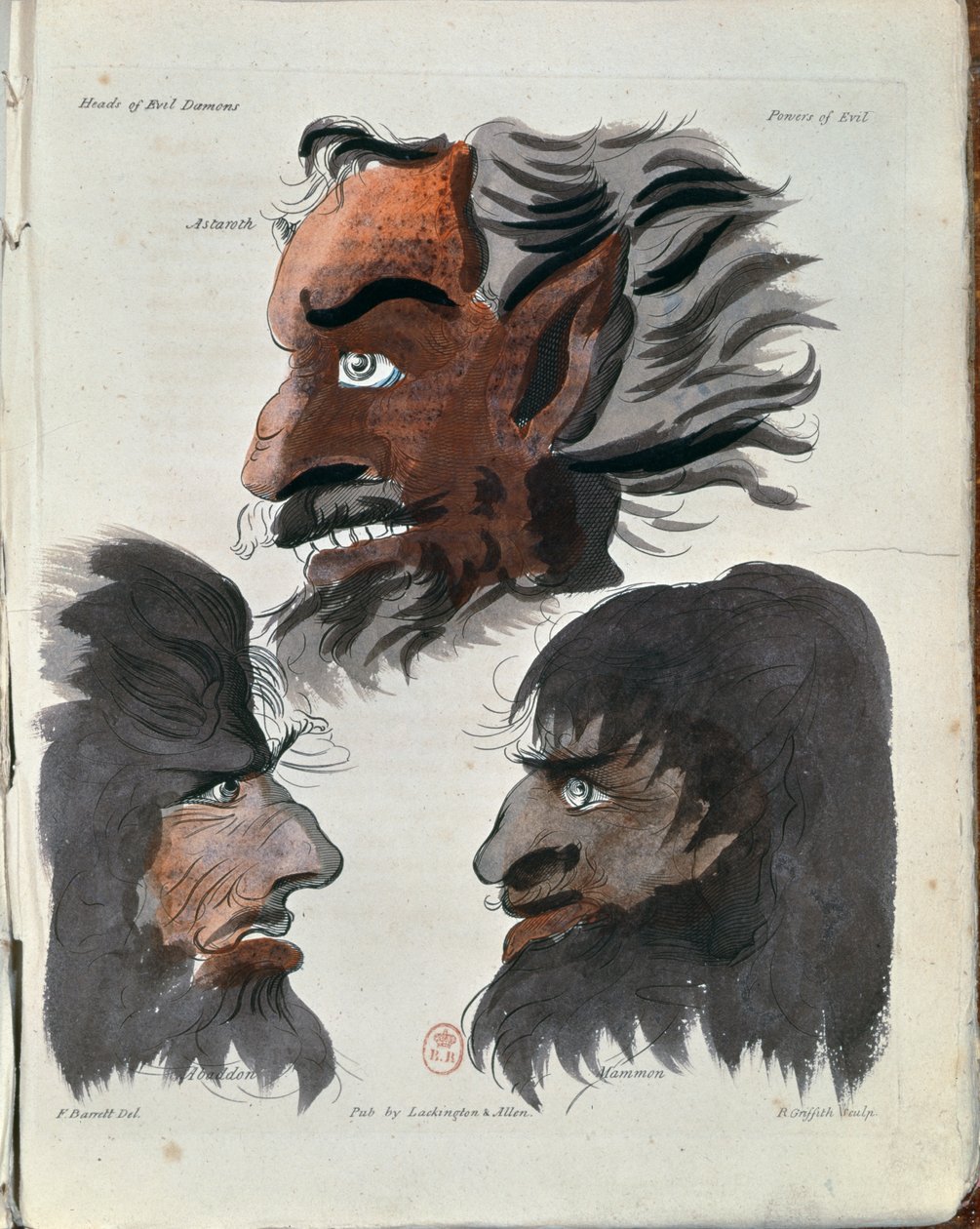 Astaroth, Abaddon en Mammon, drie demonen uit 