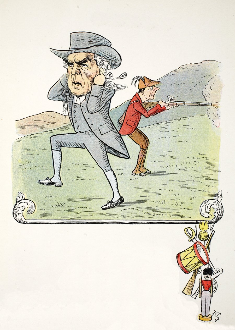 Een rare C, illustratie uit Het Struwwelpeter Alfabet, vers door Harold Begbie door Francis Carruthers Gould
