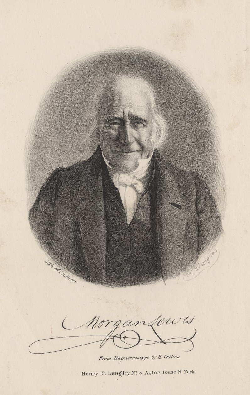 Morgan Lewis, litho door Endicott door Francis D