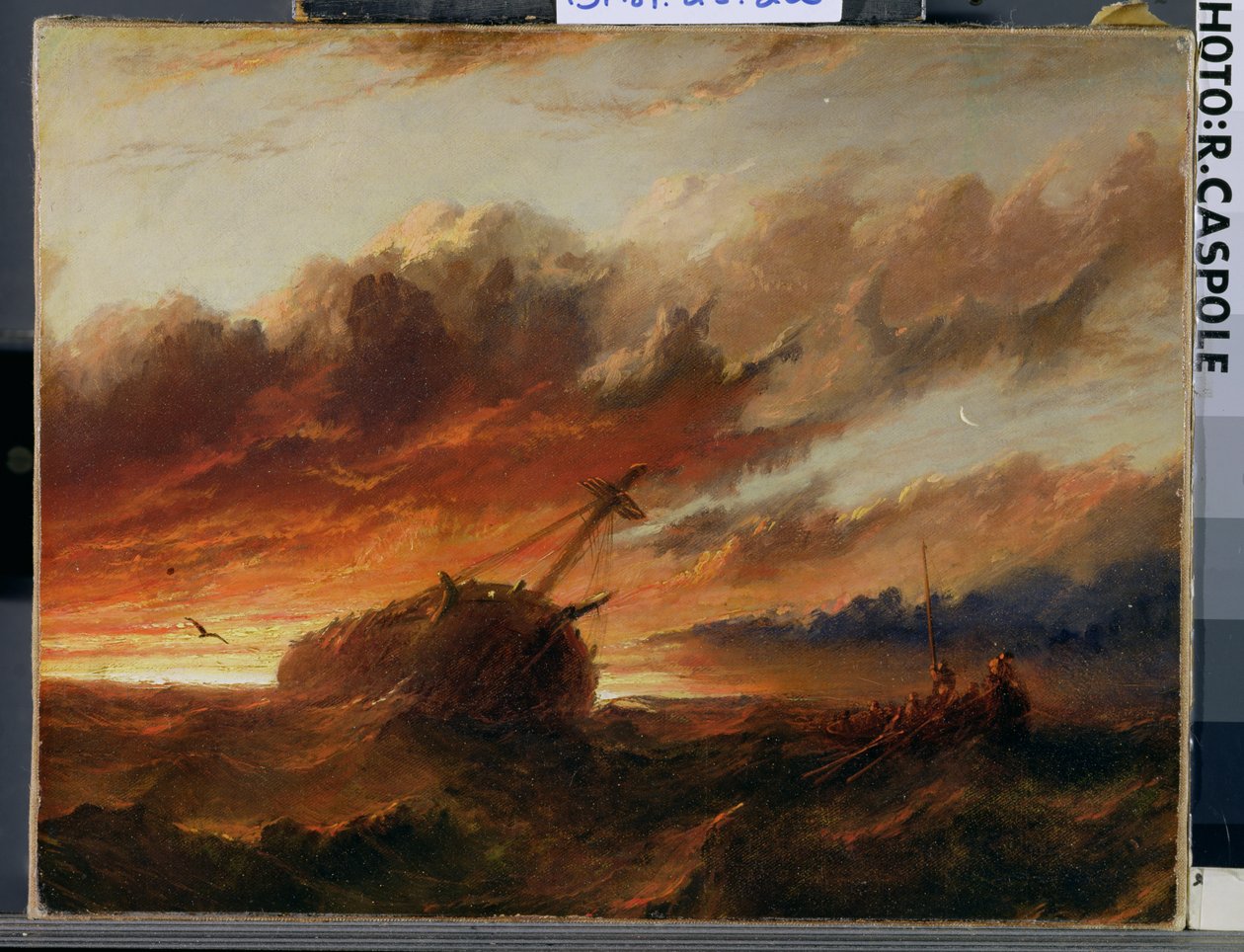 Schipbreuk, c.1850 door Francis Danby