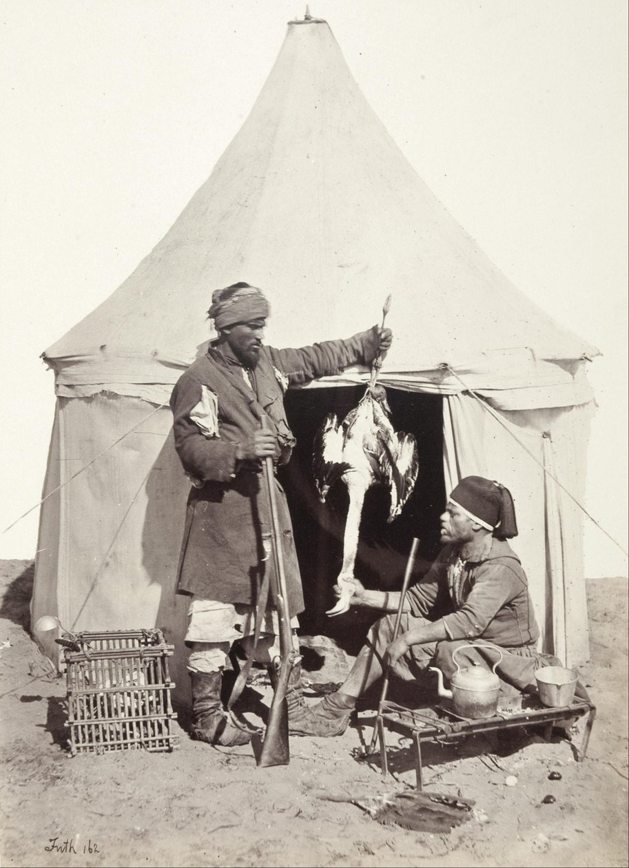 Arabische sportman en kok door Francis Frith