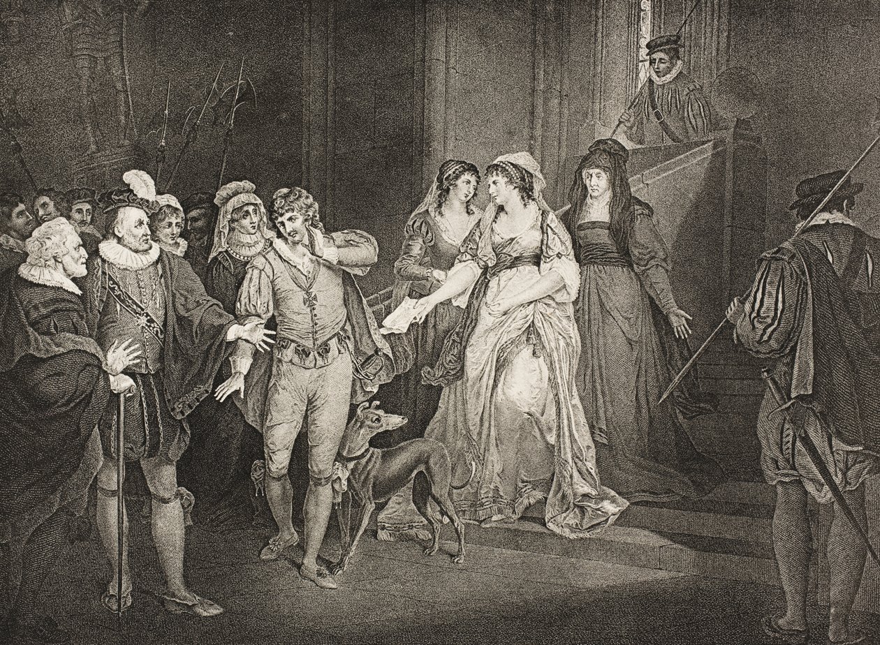 Rousillon, het paleis van de graaf, Act V, Scene III, uit 