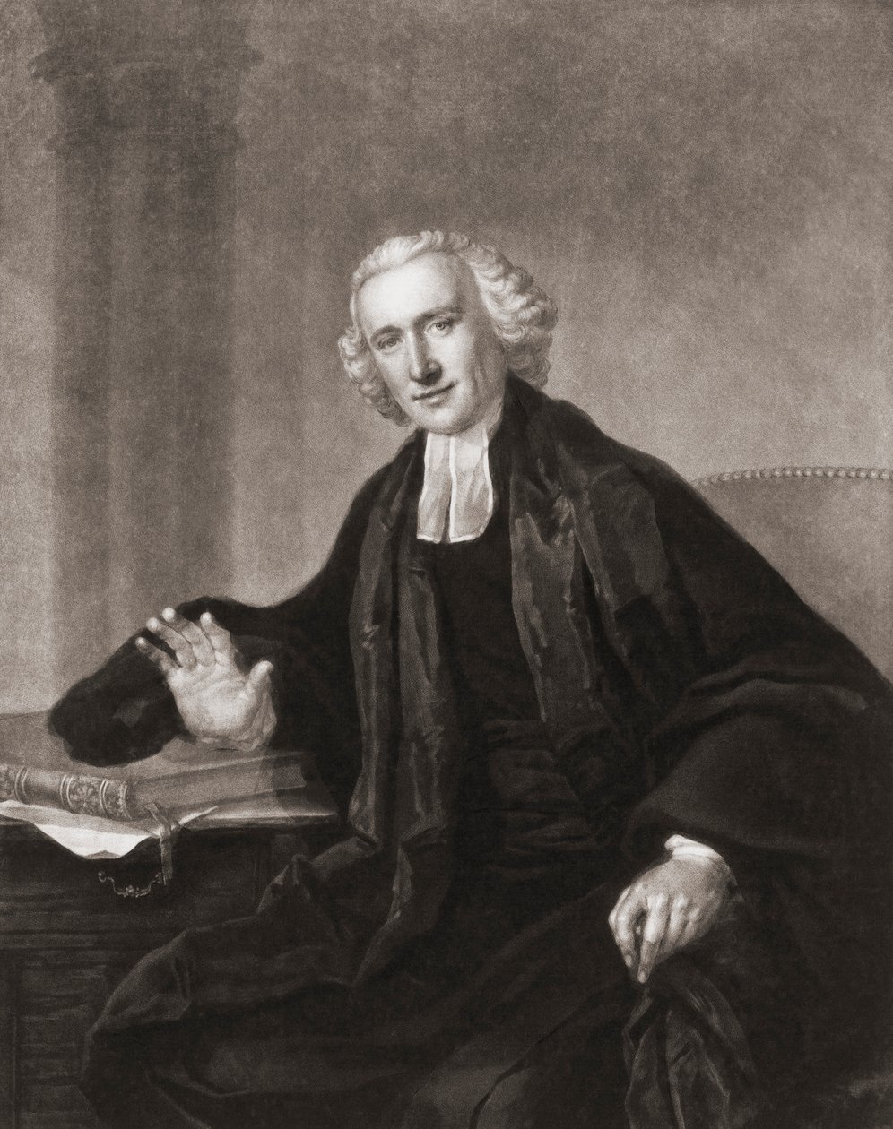 William Romaine door Francis (after) Cotes