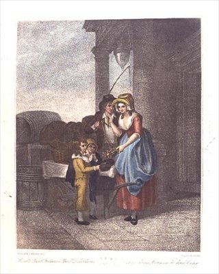 Rond en gezond, vijf pence per pond Hertog Kersen, Plaat 8 uit de "Kreten van Londen" door Francis (after) Wheatley