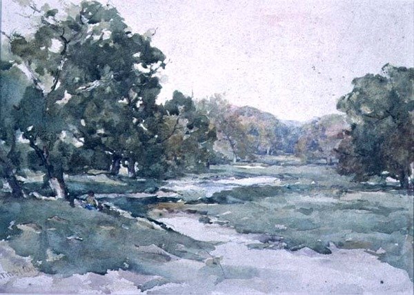Landschap door Francis Abel William Taylor Armstrong