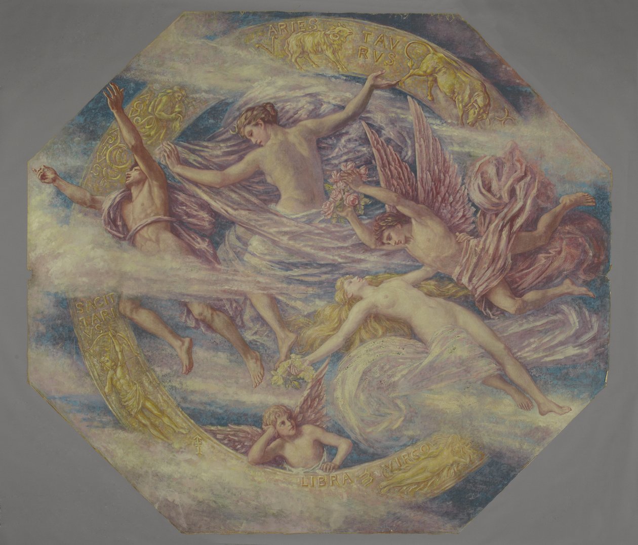 Diana en haar bedienden tussen de sterrenbeelden, ca. 1894 door Francis Augustus Lathrop