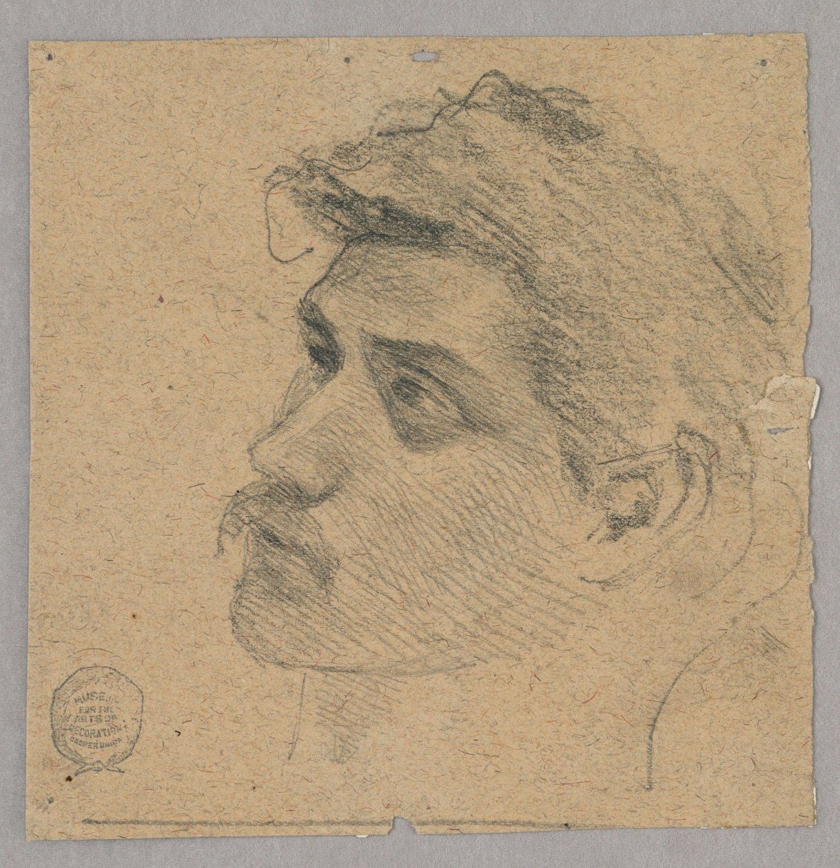 Hoofd van een man door Francis Augustus Lathrop