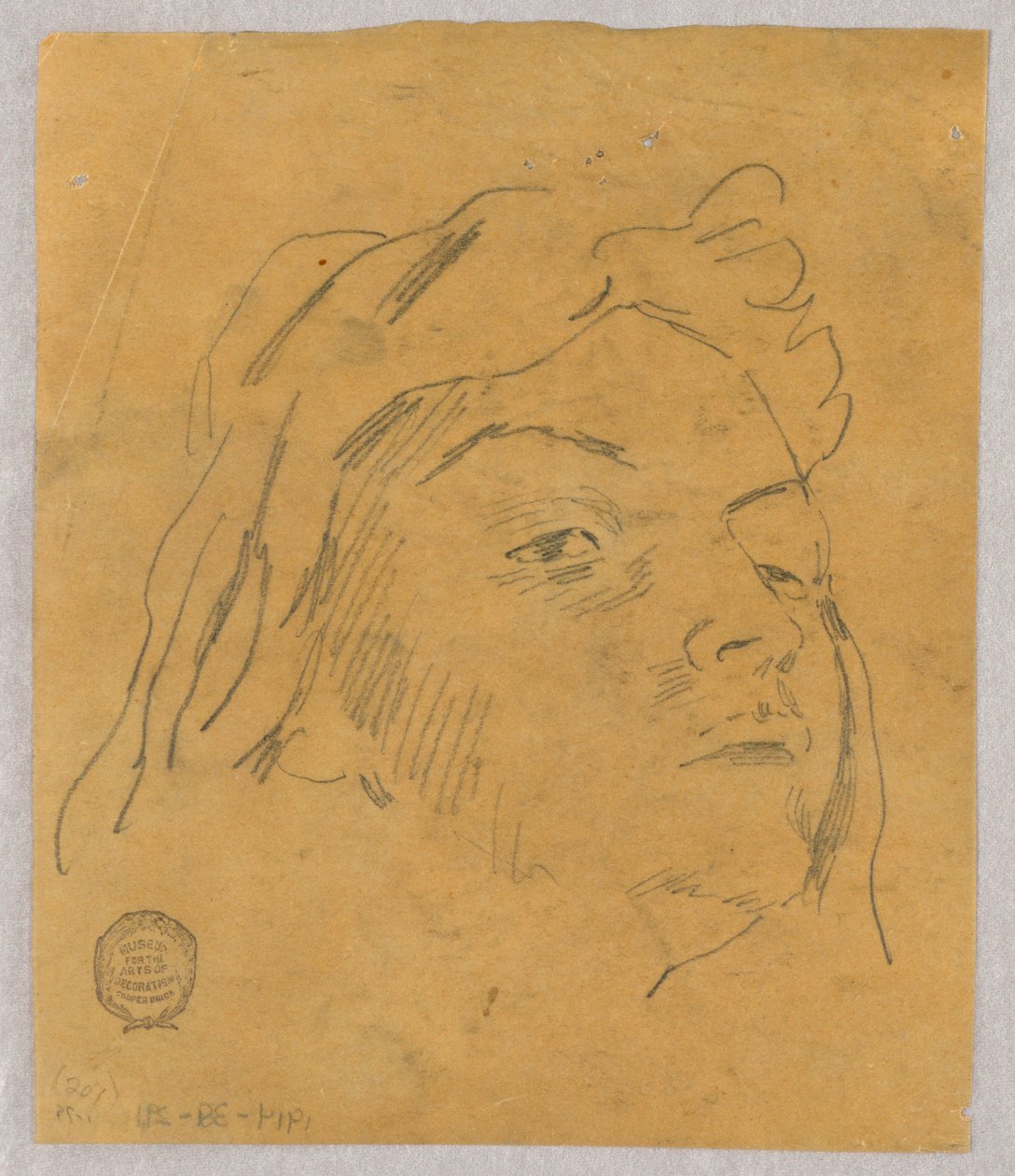 Schets van een Hoofd door Francis Augustus Lathrop