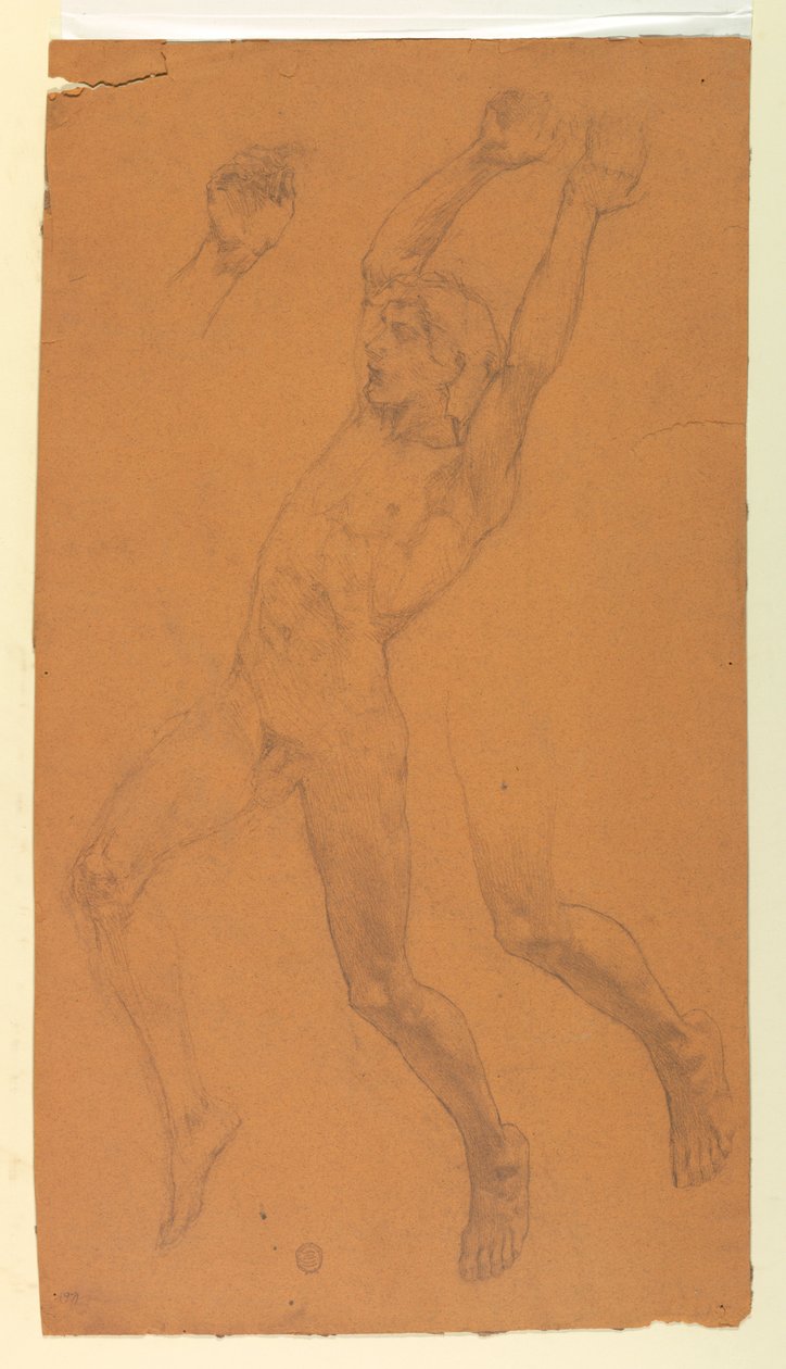 Studies voor een vliegende figuur door Francis Augustus Lathrop