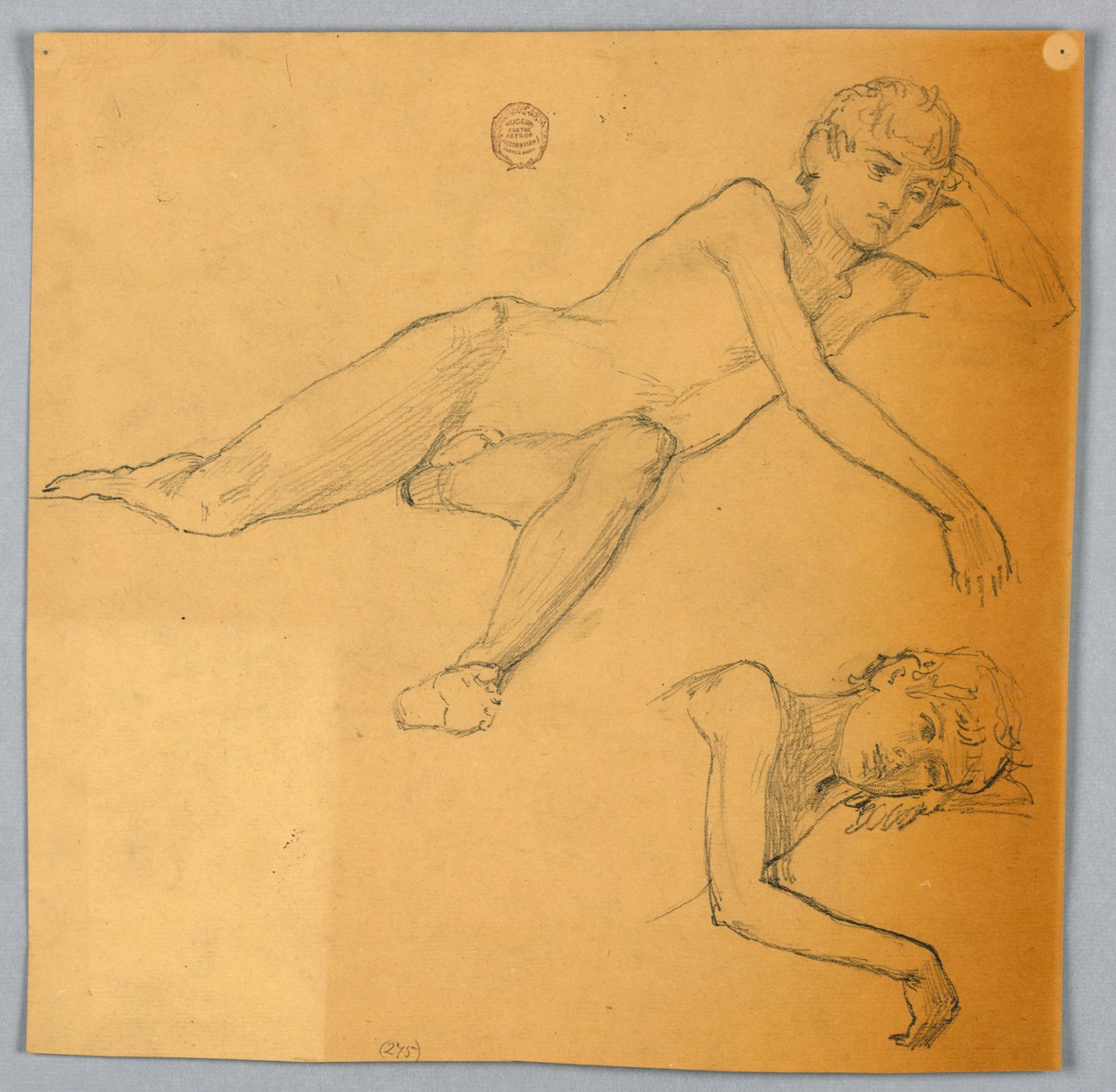 Studies van naaktfiguur door Francis Augustus Lathrop