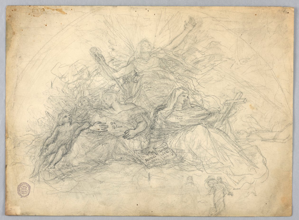 Studie voor Liefdadigheid, Geloof en Hoop door Francis Augustus Lathrop