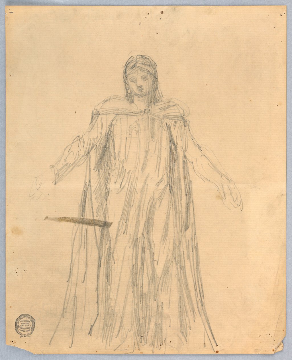 Studie voor Christus, koor van St. Bartholomew, New York door Francis Augustus Lathrop