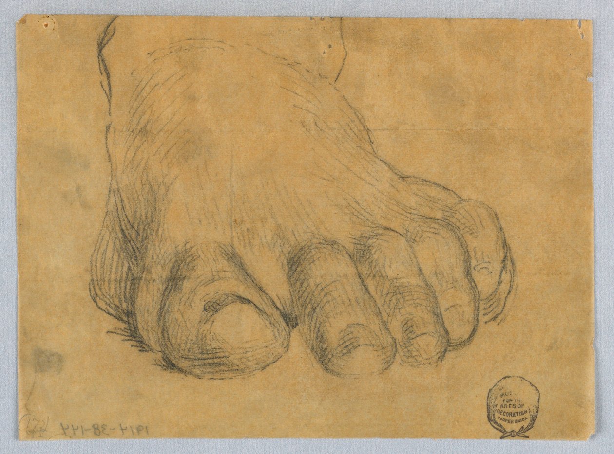 Studie van linkervoet door Francis Augustus Lathrop
