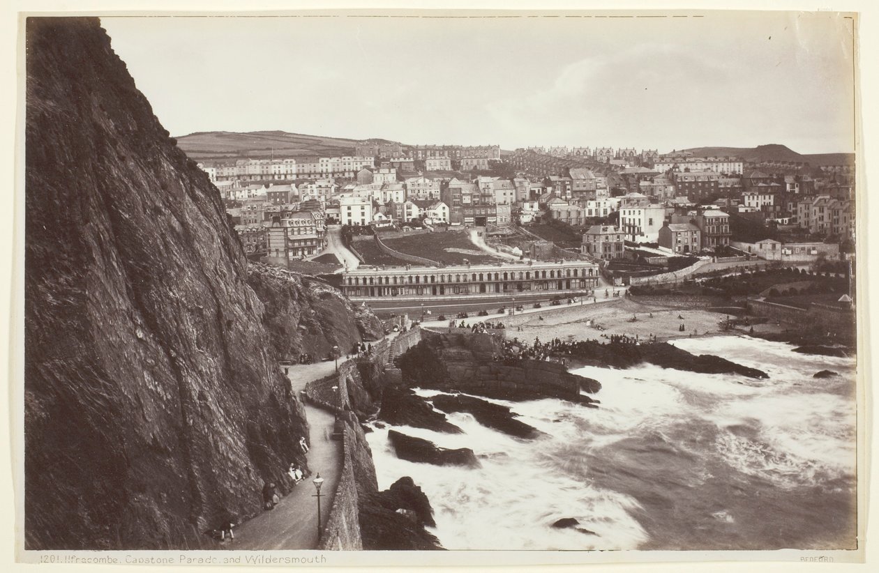 Ilfracombe, Capstone Parade en Wildersmouth door Francis Bedford