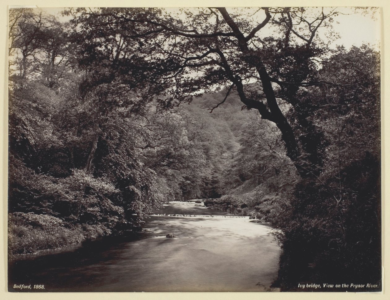 Ivy Bridge, Uitzicht op de rivier de Prysor door Francis Bedford