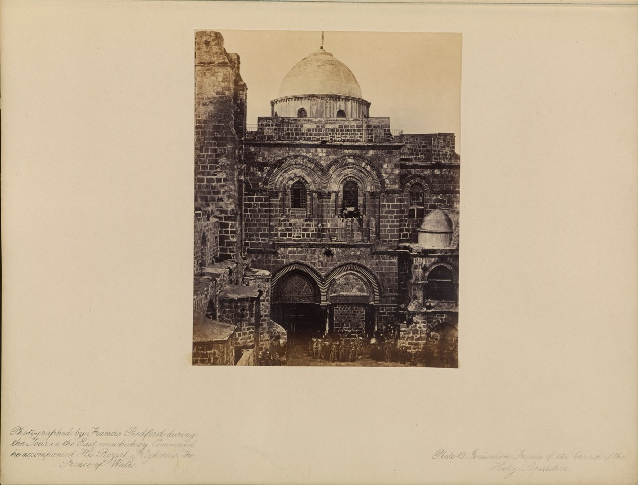 Jeruzalem - Gevel van de Kerk van het Heilig Graf door Francis Bedford