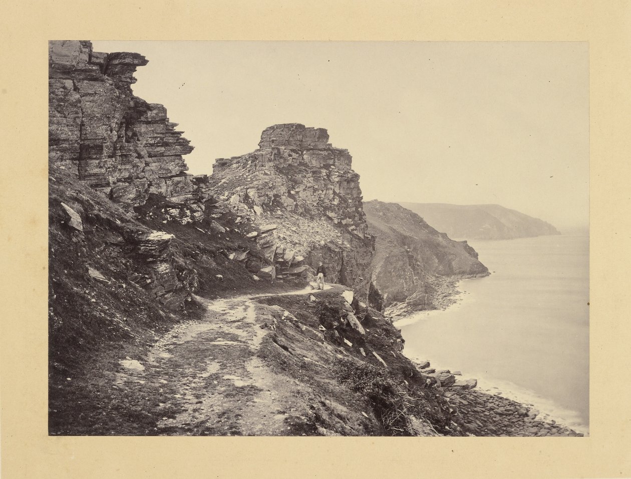 Lynton, Castle Rock, vanaf de North Walk door Francis Bedford