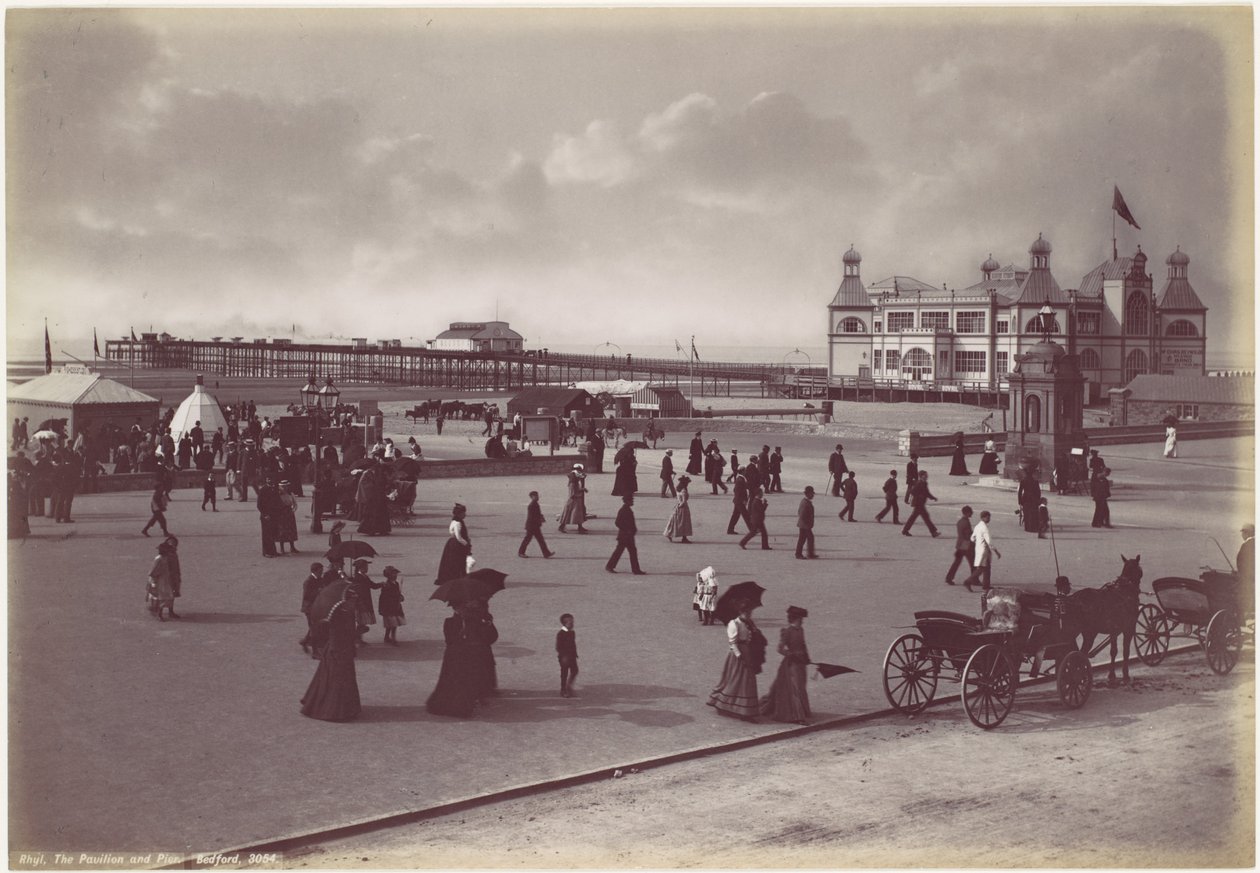 Rhyl. Het paviljoen en de pier door Francis Bedford