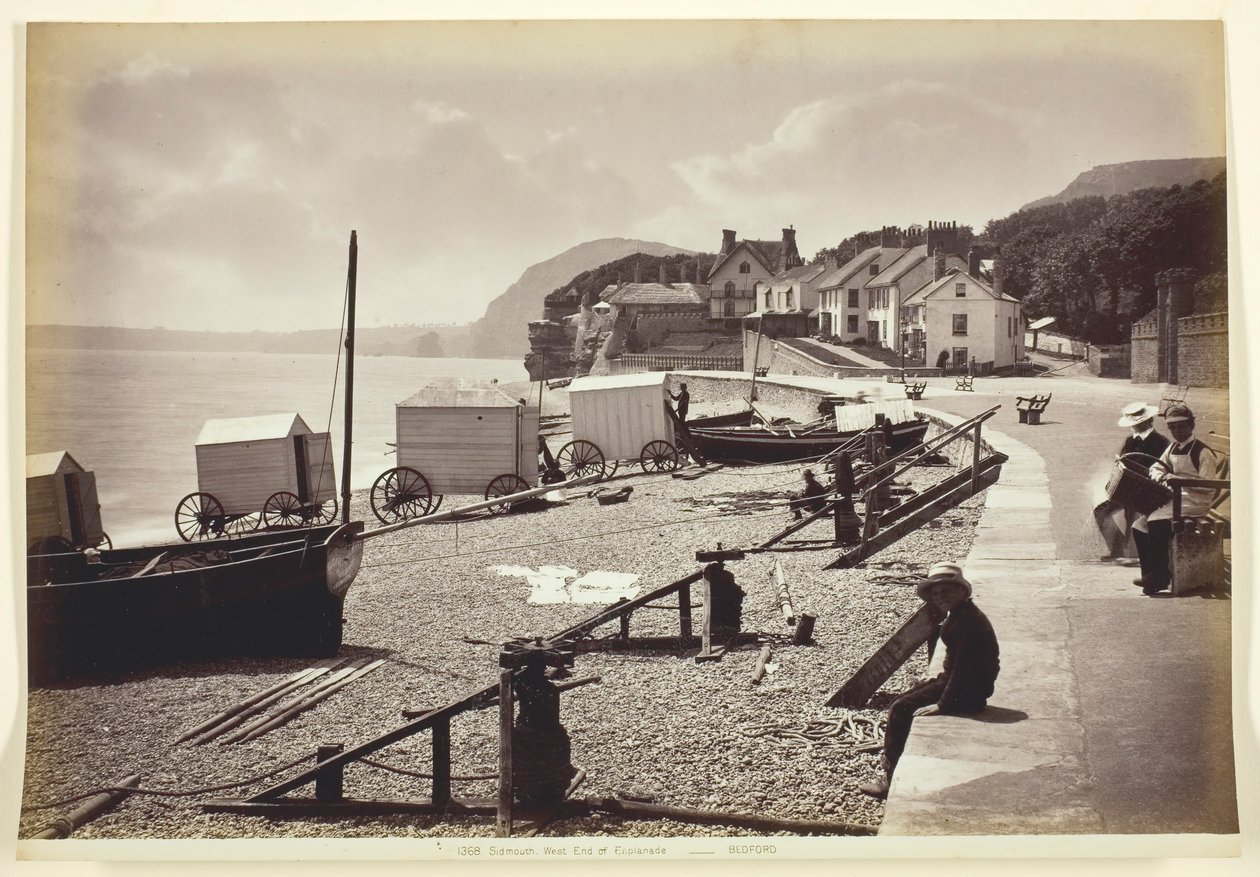Sidmouth, West van Esplanade, 1860-94 door Francis Bedford