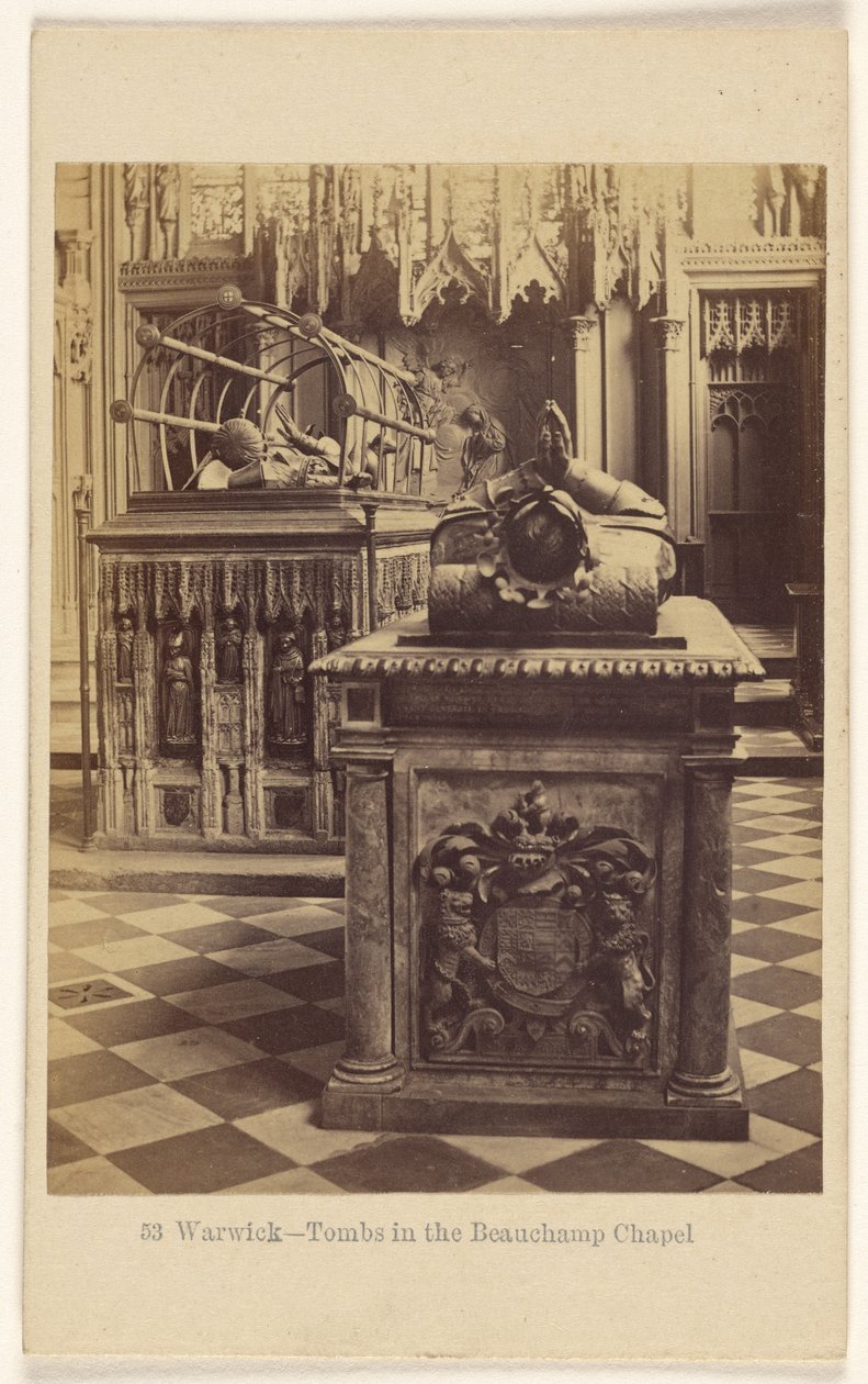 Warwick - Graven in de Beauchamp-kapel door Francis Bedford