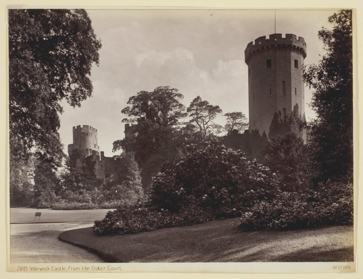 Warwick Castle, vanaf de Buitenhof door Francis Bedford