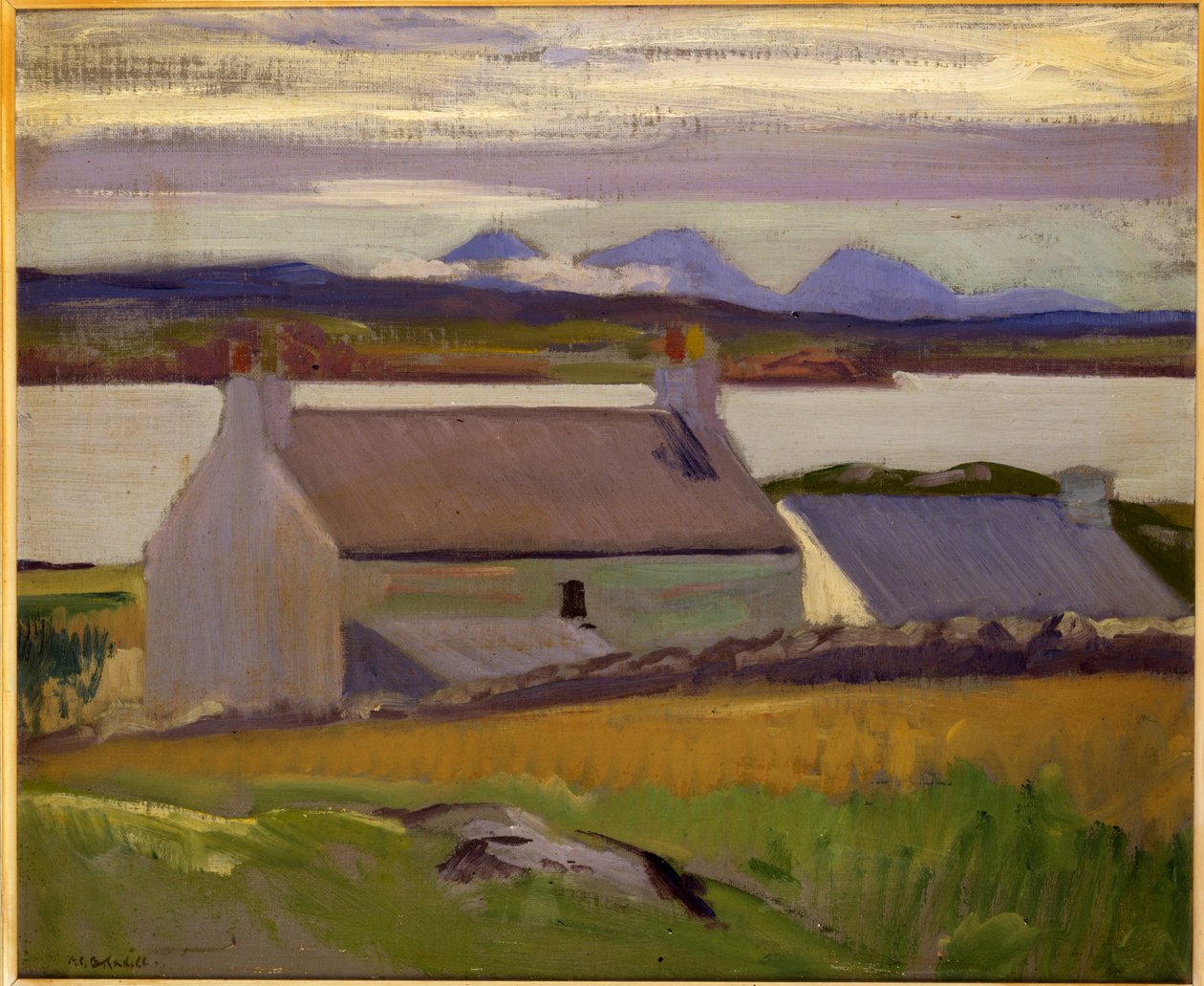 Schemering, Iona, Paps van Jura daarachter door Francis Campbell Boileau Cadell
