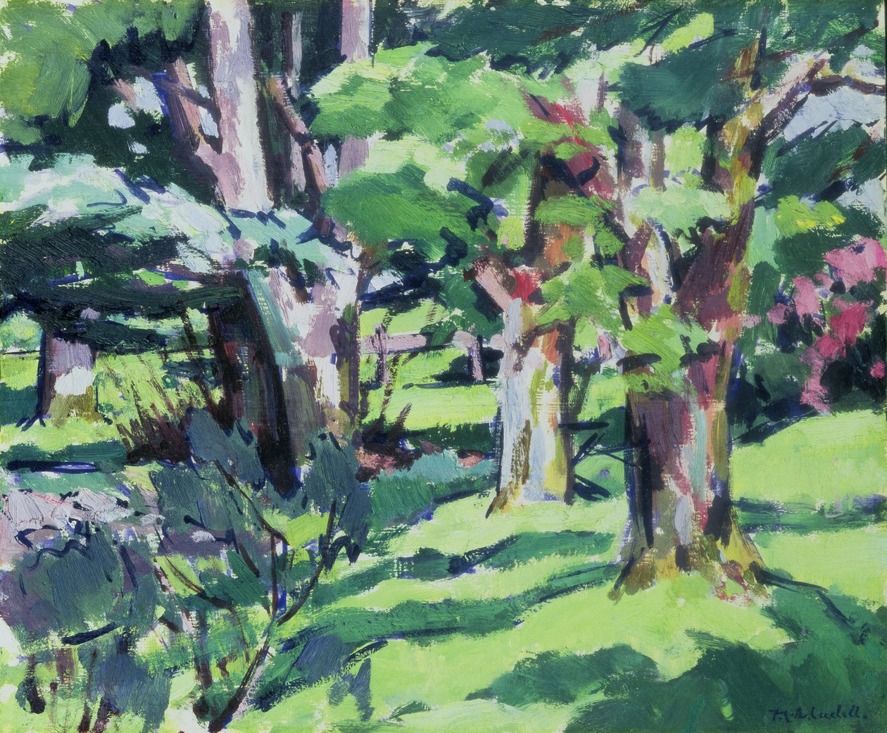 Bomen bij Auchinleck, Ayrshire door Francis Campbell Boileau Cadell