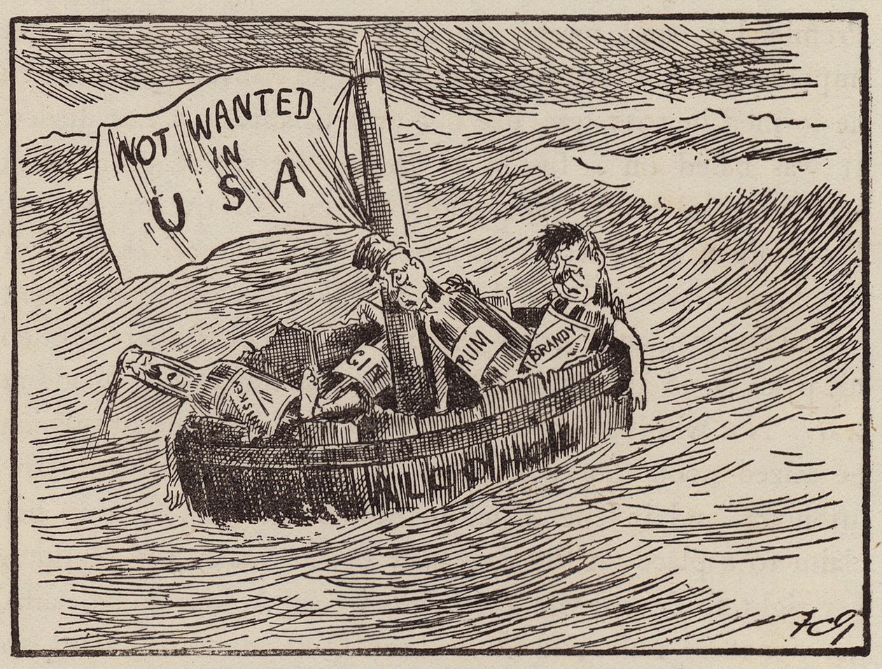 Verbod in de Verenigde Staten (litho) door Francis Carruthers Gould