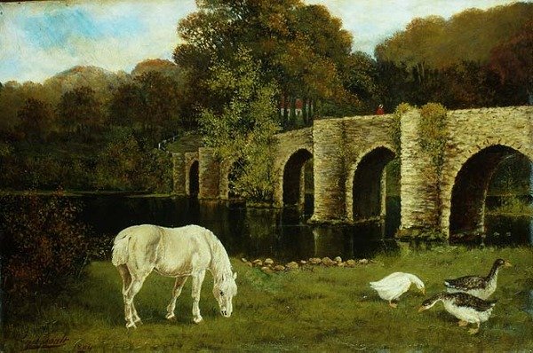 Een Brug over de Rivier Stour door Francis Cecil Boult