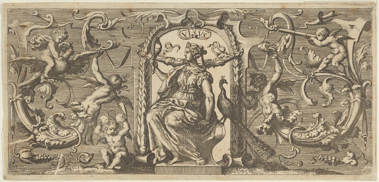 Zicht Visus, uit Quinque Sensuum Vijf Zintuigen, ca. 1655 door Francis Cleyn