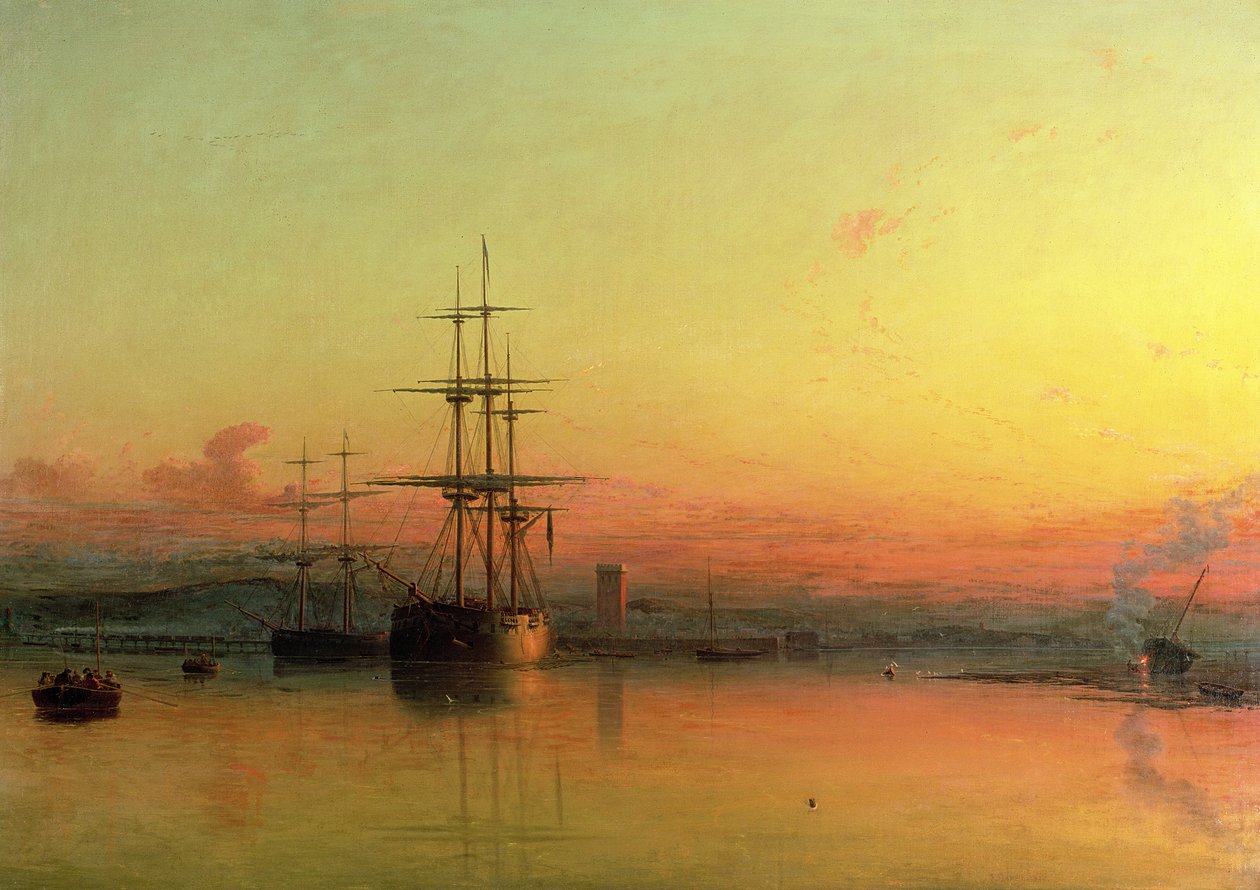 Dode stilte – Zonsondergang bij de Bight of Exmouth door Francis Danby