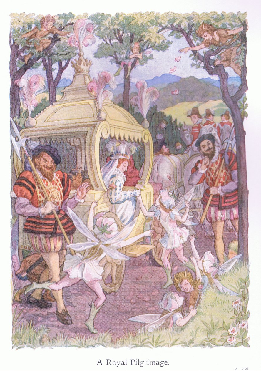 Een koninklijke bedevaart (kleurenlitho) door Francis Donkin Bedford