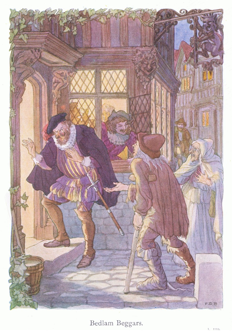 Bedlam Geuzen (kleurenlitho) door Francis Donkin Bedford