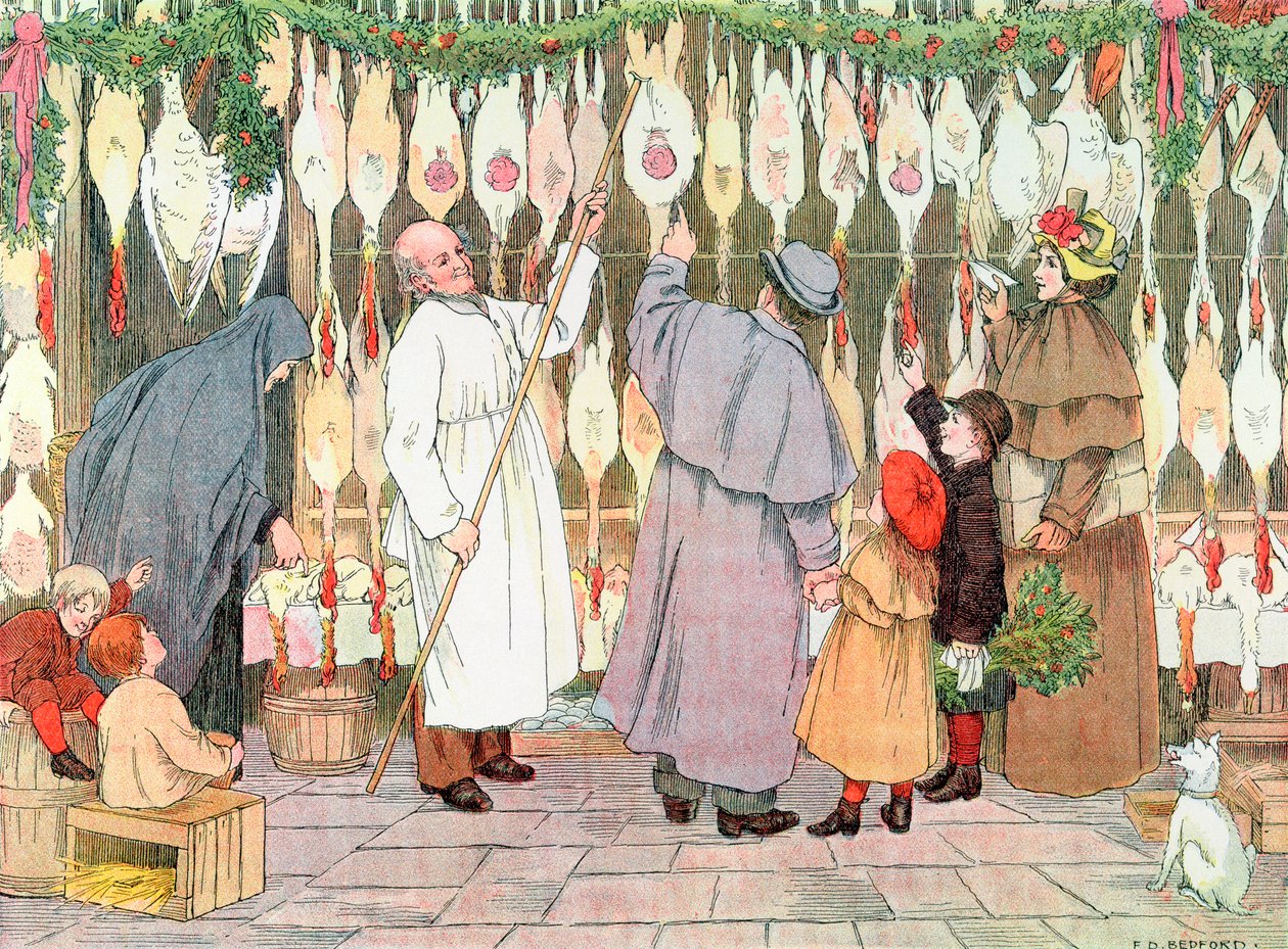 De Poelier, 1899. Uit Het Boek der Winkels, 1899 door Francis Donkin Bedford